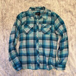 Marmot Flannel Shirt, Medium, Aqua, Blue, Teal